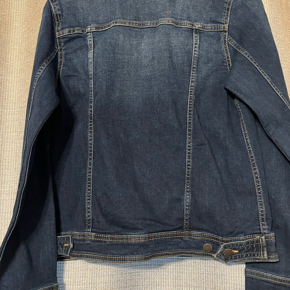 WELL WORN DK BLUE STRETCH COMFORT DENIM JACKET - Picture 2 of 9